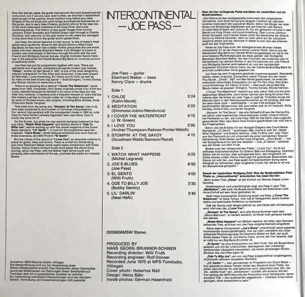 Joe Pass – Intercontinental   ,  Gatefold