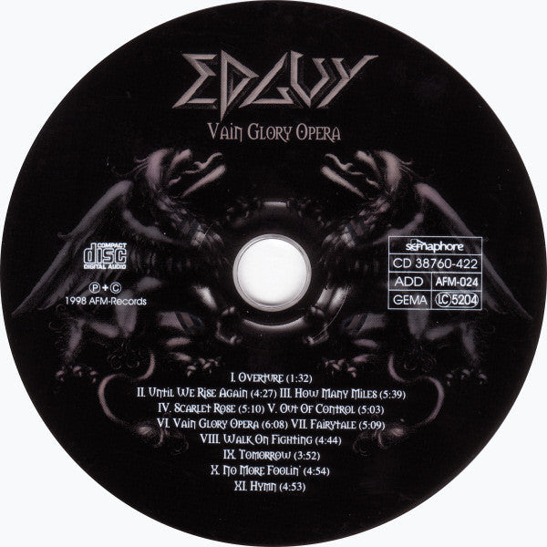 Edguy – Vain Glory Opera  ,  CD