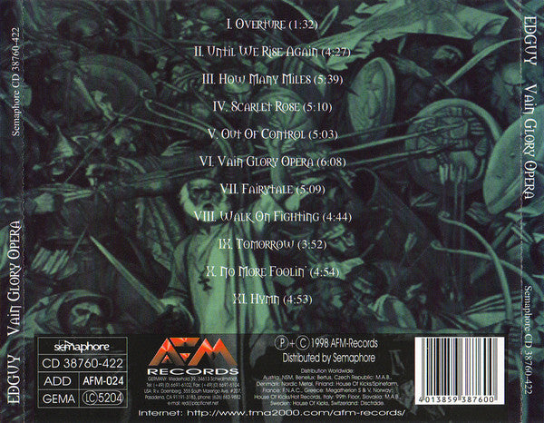 Edguy – Vain Glory Opera  ,  CD