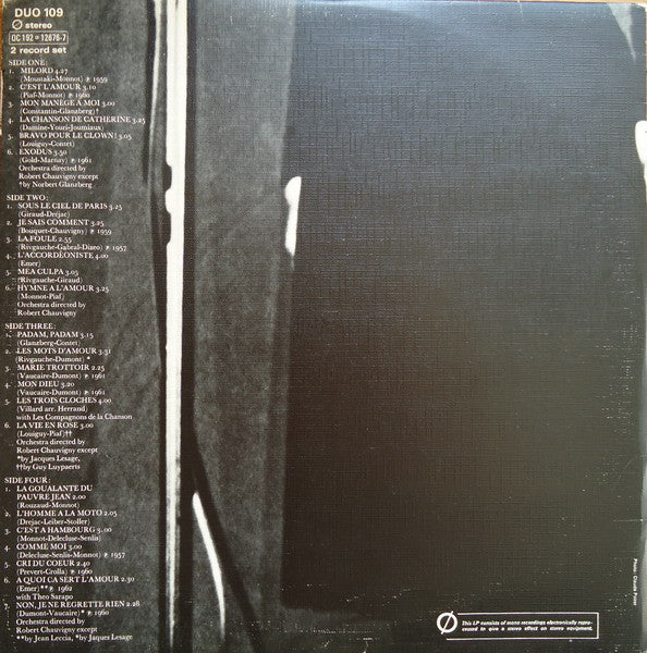Piaf* – Portrait Of Piaf (25 Of Her Greatest Hits),   2xLP, Gatefold