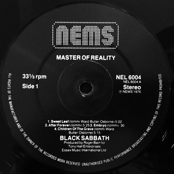 Black Sabbath – Master Of Reality