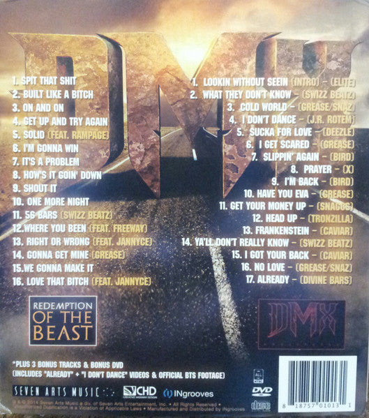 DMX – Redemption Of The Beast   ,  Box Set  , 2 CD + DVD , Limited Edition