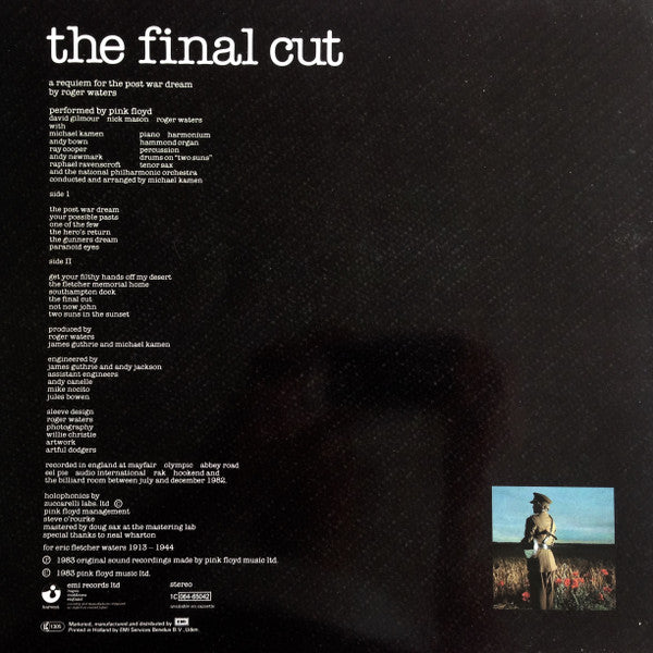 Pink Floyd – The Final Cut, Gatefold