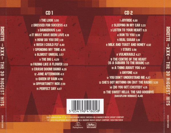 Roxette – XXX (The 30 Biggest Hits),   2xCD