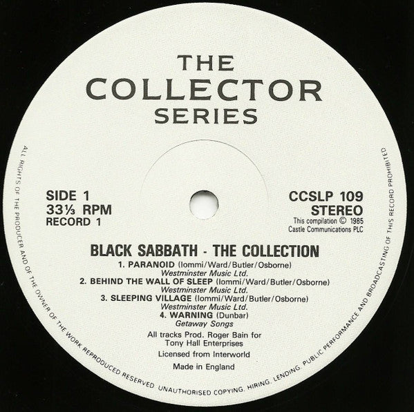 Black Sabbath – The Collection   ,  2LP , Gatefold