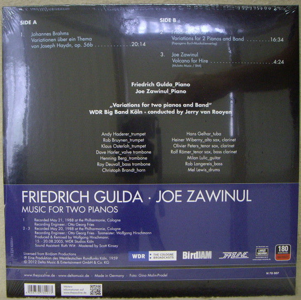 Friedrich Gulda, Joe Zawinul – Music For Two Pianos   ,  Gatefold , 180 gram