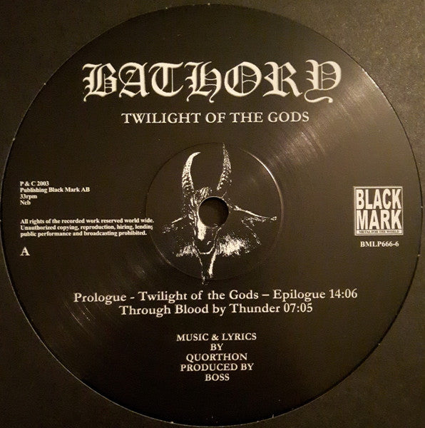 Bathory – Twilight Of The Gods   ,  2LP , 180 gram