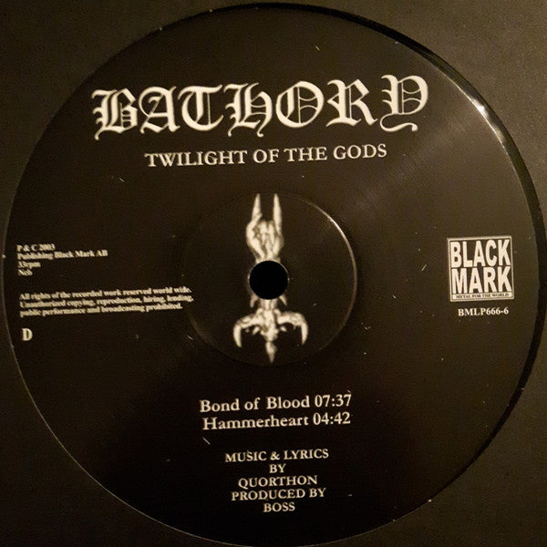 Bathory – Twilight Of The Gods   ,  2LP , 180 gram