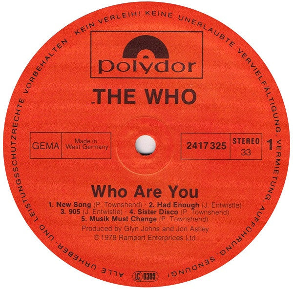 The Who – Who Are You