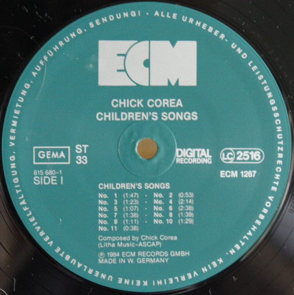 Chick Corea ‎– Children's Songs