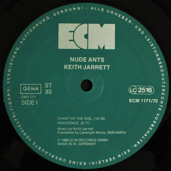 Keith Jarrett – Nude Ants (Live At The Village Vanguard)  , 2 LP , Gatefold , ECM