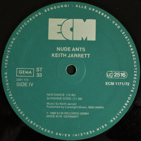 Keith Jarrett – Nude Ants (Live At The Village Vanguard)  , 2 LP , Gatefold , ECM