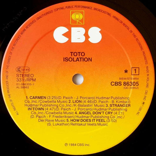 Toto – Isolation