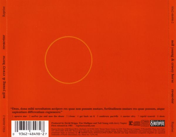 Neil Young & Crazy Horse – Reactor, HDCD