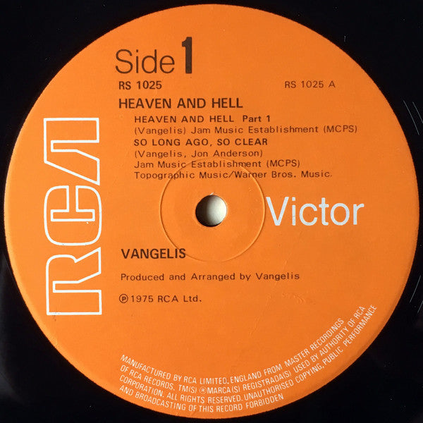 Vangelis – Heaven And Hell, Gatefold
