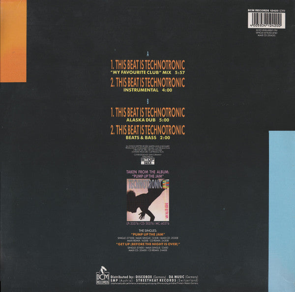 Technotronic Feat. MC Eric – This Beat Is Technotronic   , Maxi , 45 rpm