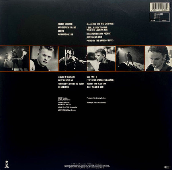 U2 ‎– Rattle And Hum     ,  2LP , , Gatefold