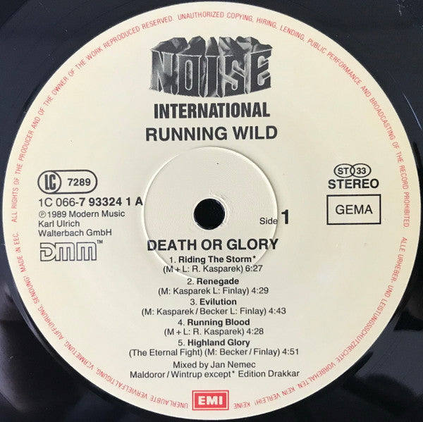 Running Wild – Death Or Glory