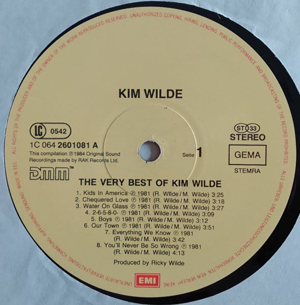 Kim Wilde – The Very Best Of Kim Wilde,  DMM