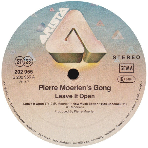 Pierre Moerlen's Gong – Leave It Open