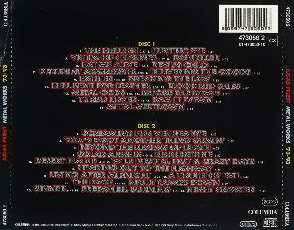 Judas Priest – Metal Works '73-'93   ,  2 x CD