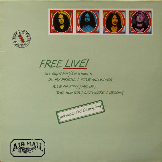 Free ‎– Free Live     ,  ( Coperta plic )