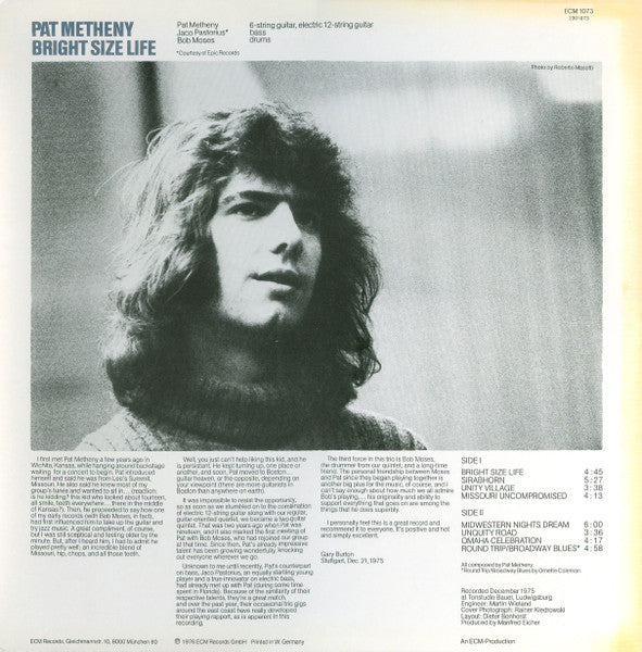 Pat Metheny – Bright Size Life
