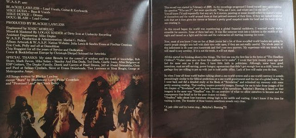 W.A.S.P. – Babylon   ,  Gatefold , Limited Edition