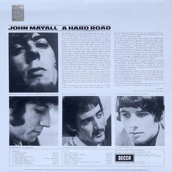 John Mayall And The Bluesbreakers* – A Hard Road