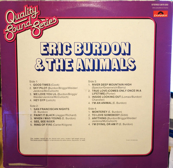 Eric Burdon & The Animals – Eric Burdon & The Animals    ,  2LP , Gatefold