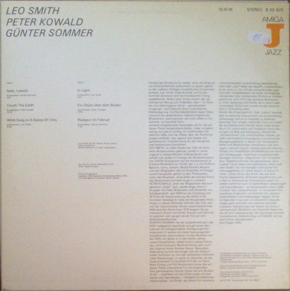 Leo Smith* / Peter Kowald / Günter Sommer – Leo Smith / Peter Kowald / Günter Sommer