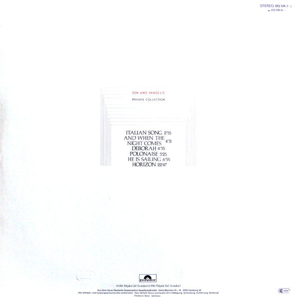 Jon And Vangelis* – Private Collection