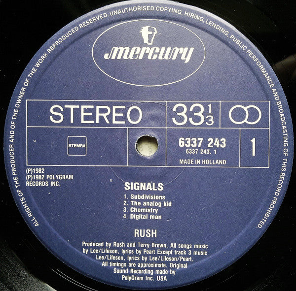 Rush – Signals