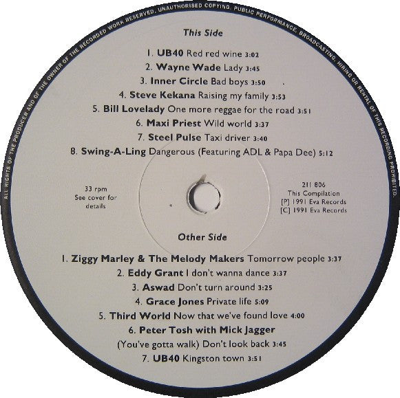 Absolute Reggae   ,  Gatefold