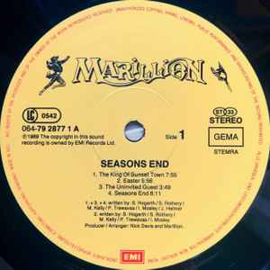 Marillion ‎– Seasons End   ,  Gatefold