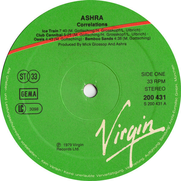 Ashra – Correlations – CD (Album), 1991 [r2994787] | Discogs