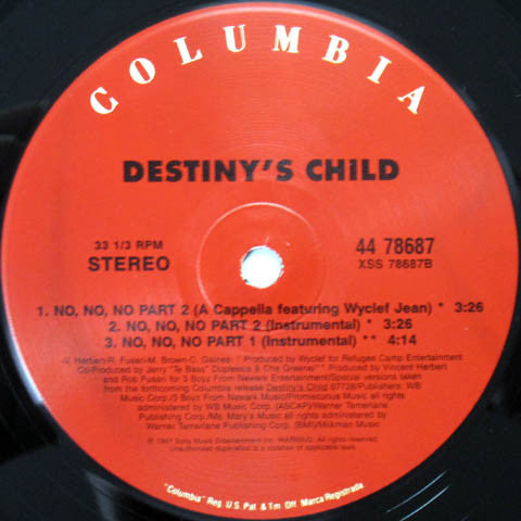 Destiny's Child ‎– No No No   ,  MAXI  ,  33 rpm