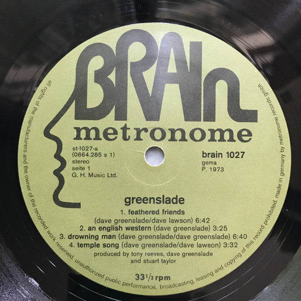 Greenslade – Greenslade  ,  Gatefold , 1 press germany