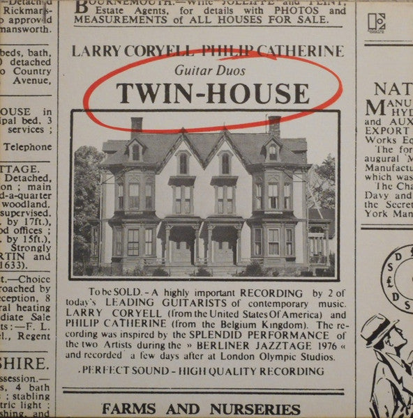 Larry Coryell - Philip Catherine – Twin-House (Guitar Duos)