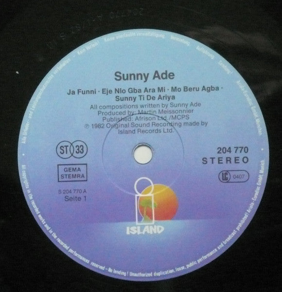 King Sunny Adé And His African Beats* – Juju Music