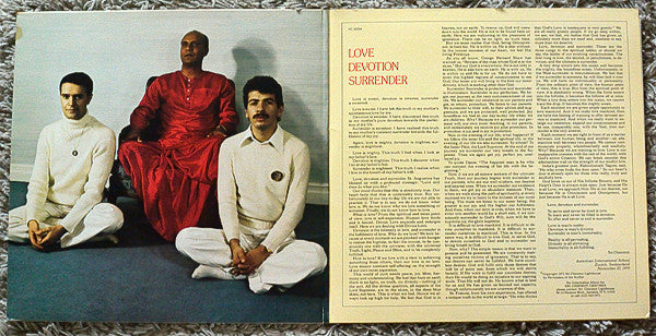 Carlos Santana & Mahavishnu John McLaughlin* ‎– Love Devotion Surrender   ,  Gatefold