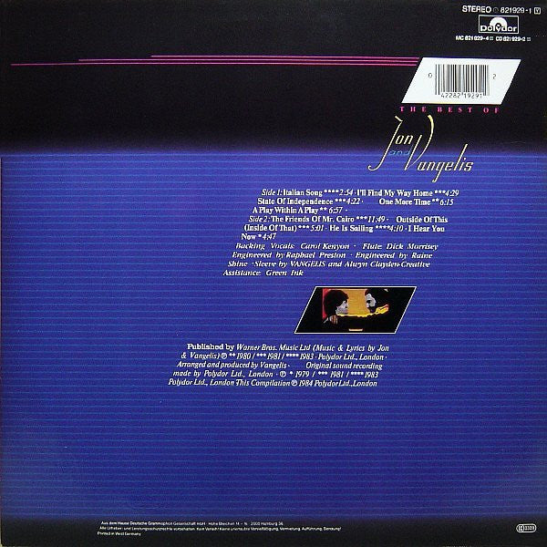 Jon & Vangelis – The Best Of Jon And Vangelis