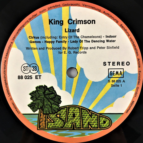 King Crimson ‎– Lizard    ,  Gatefold