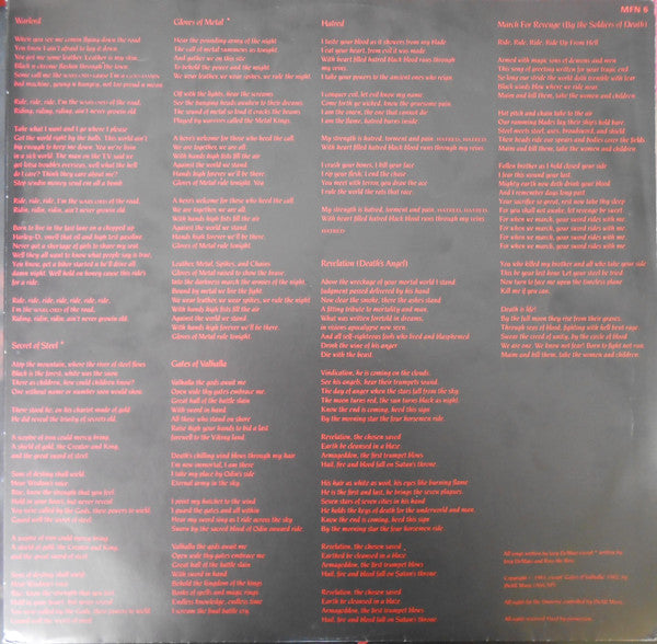 Manowar – Into Glory Ride   , 1 press , UK