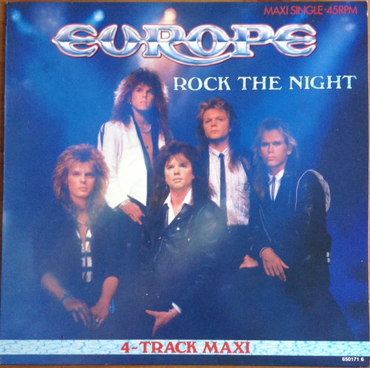 Europe – Rock The Night, 	 Vinyl, 12", Maxi-Single, 45 RPM