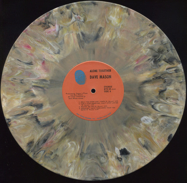 Dave Mason – Alone Together  ,  Trifold cover , Multicolor Splatter vinyl , US press 1970