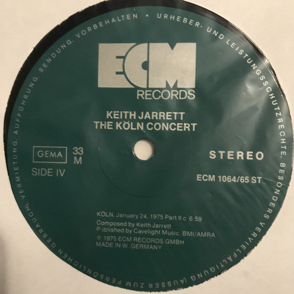 Keith Jarrett – The Köln Concert  , 2 LP , ECM