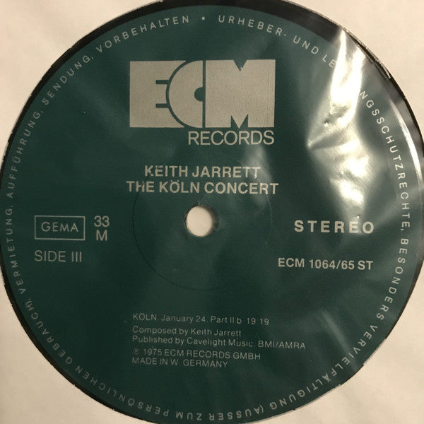 Keith Jarrett – The Köln Concert    ,  2LP , Gatefold