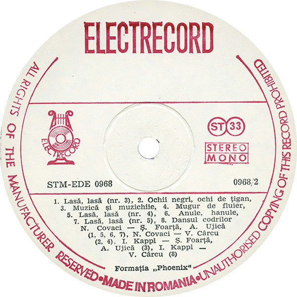 Phoenix  ‎– Mugur De Fluier   , prima editie , Gatefold