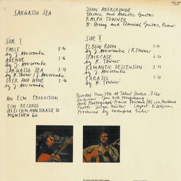 John Abercrombie, Ralph Towner ‎– Sargasso Sea